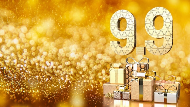 99 promotion of 9 month for shopping concept