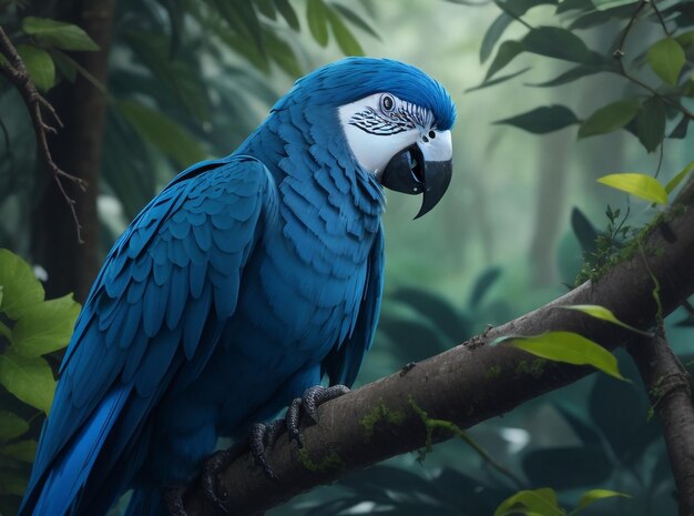 a_blue_roseringed_parakeet generative Ai