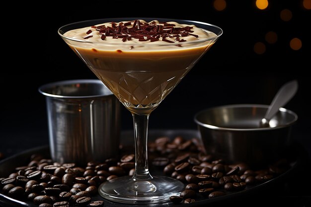 _A_coffeebased_alcoholic_drink_served_in_a_martini