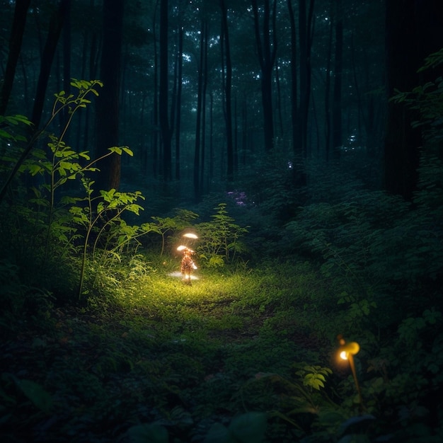 A_firefly_lighting_up_the_dark_underbrush_of_an_enchan