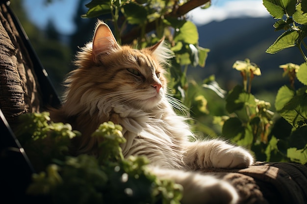 A_heartwarming_scene_of_a_cat_lounging_in_a_sunlit_coffe