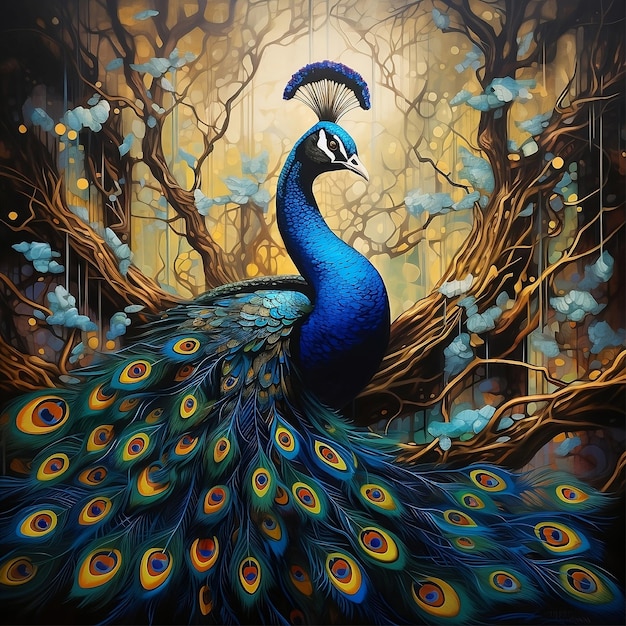 A_peacock_in_the_forest