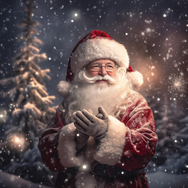 A_snowy_background_with_Santa_Claus_With