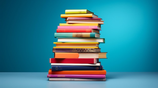 A_stack_of_colorful_textbooks_to_commemorate_Back_to_Sch