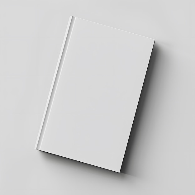 a4 blank landscape brochure mockup on light grey isolated on white background minimalism