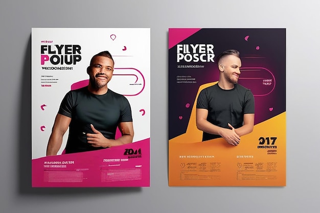 A4 flyer and poster mockup