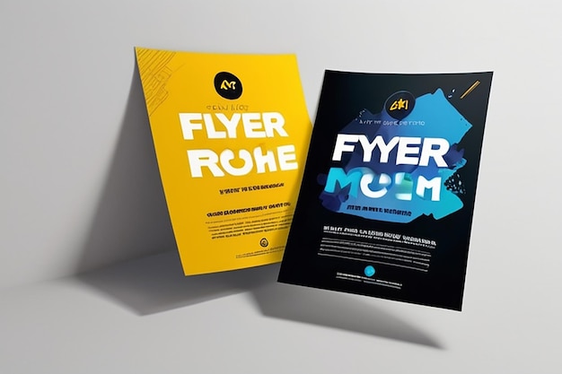 Photo a4 flyer and poster mockup