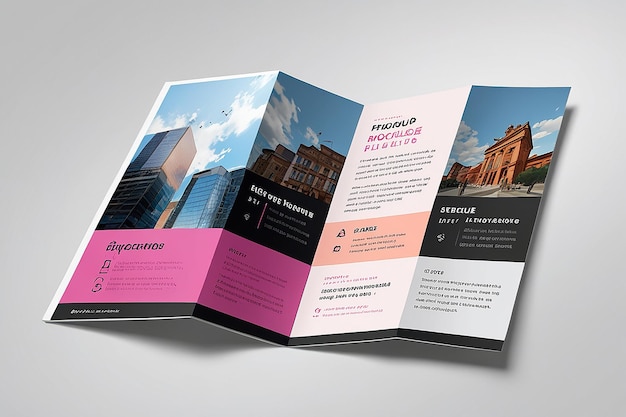 Photo a5 bifold brochure mockup