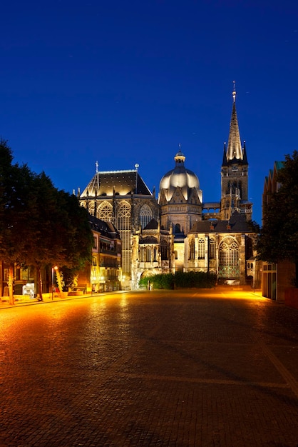 Aachen Cathedral At Night Germany