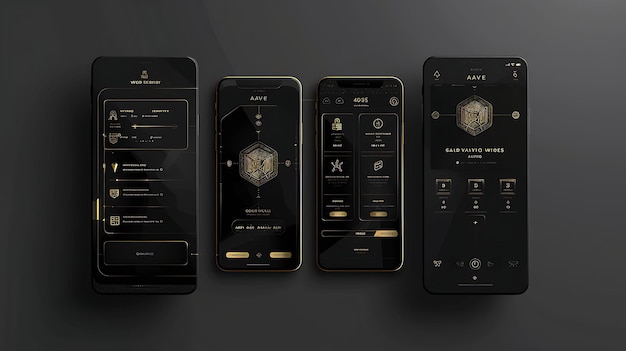 Aave Cryptocurrency Lending Mobile Layout With Gold Theme an Creative Idea App Background Designs