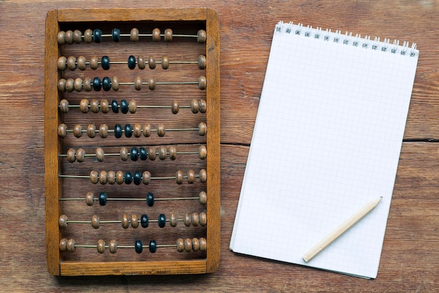 Abacus with notepad