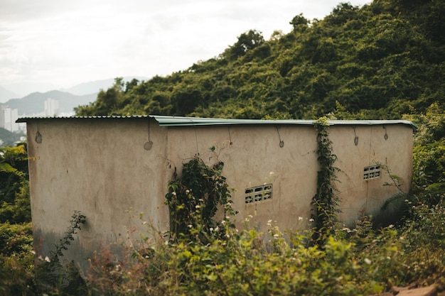 Abandoned building in vietnam in mountains