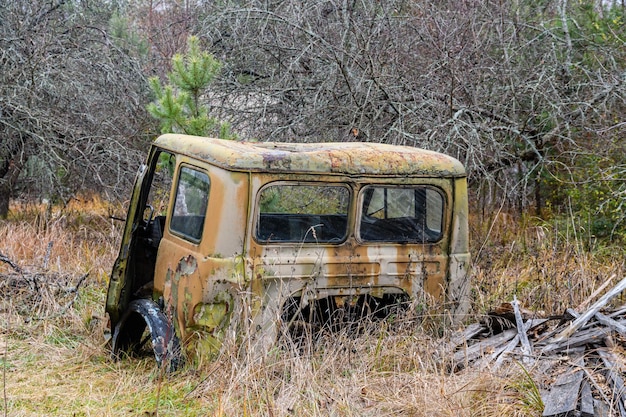 Abandoned equipment and machinery at the Chernobyl exclusion zone Ukraine