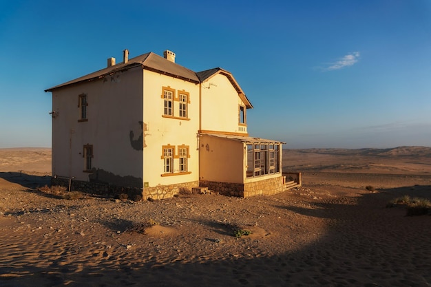 Abandoned house in Kolmanskop ghost town Namibia