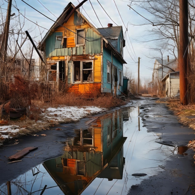 Abandoned house realistic