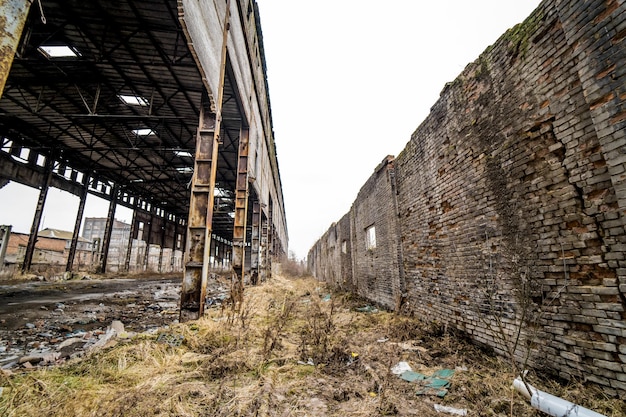 Abandoned Industrial building Ruins of a very heavily polluted industrial factory