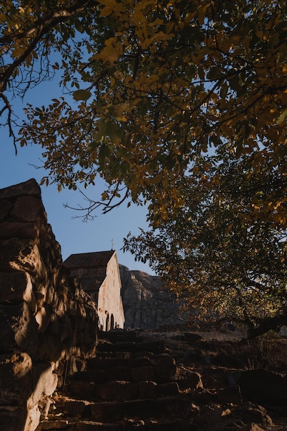 abandoned monastery in Armenia in the city of Yerevan Zorats Kar