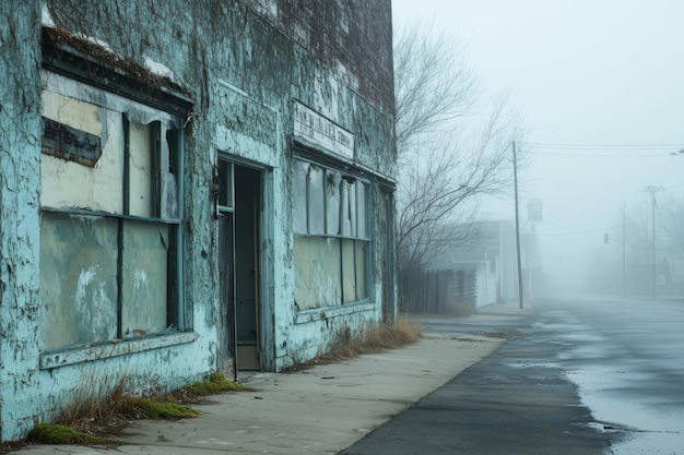 Photo abandoned neighborhood building