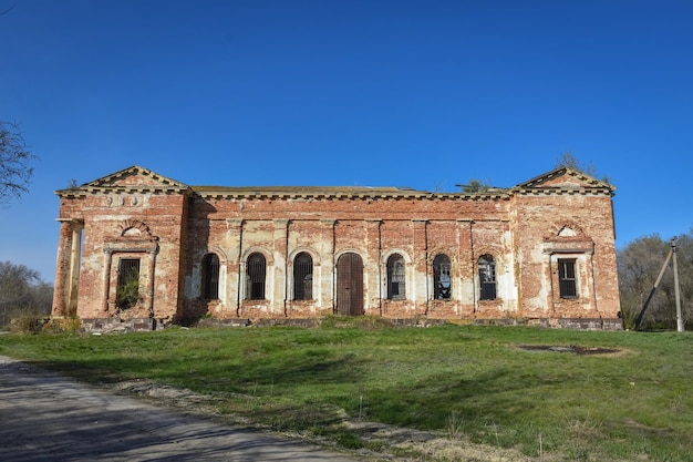 Abandoned Orthodox church abandoned temple with columns