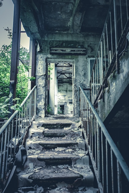 Abandoned radioactive school in Pripyat in the Chernobyl Exclusion Zone