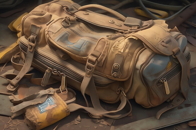 Abandoned sports bag on the sidelines wallpaper