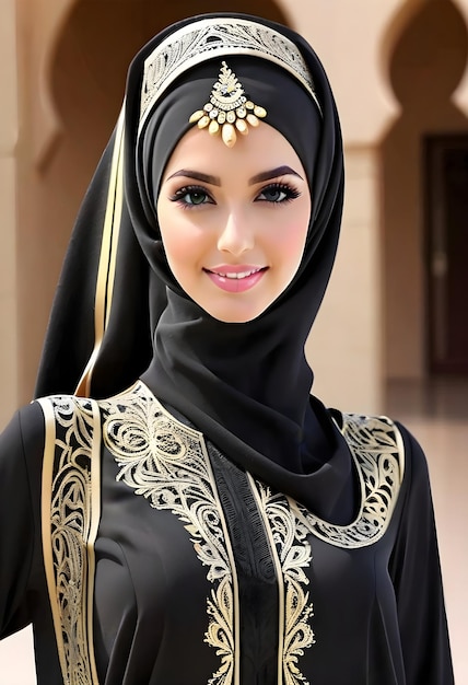 Abaya dress black girl Saudi Arabia beautiful