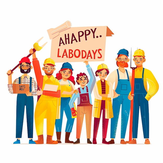 abour Day Celebration Illustration