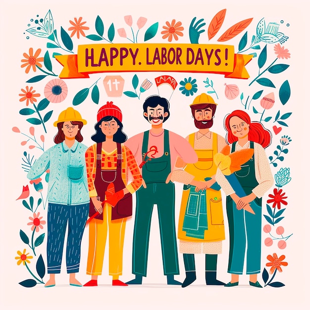 abour Day Celebration Illustration