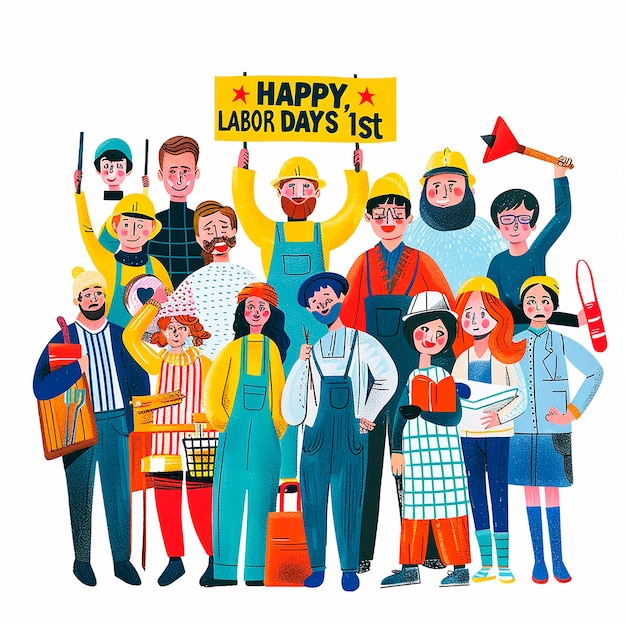 abour Day Celebration Illustration