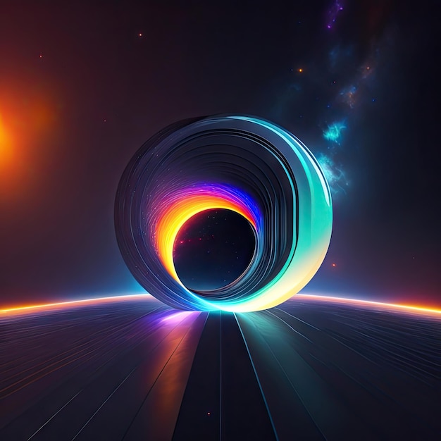 AbsAbstract space wallpaper Movement in space Black hole 3D illustrationtract space wallpaper