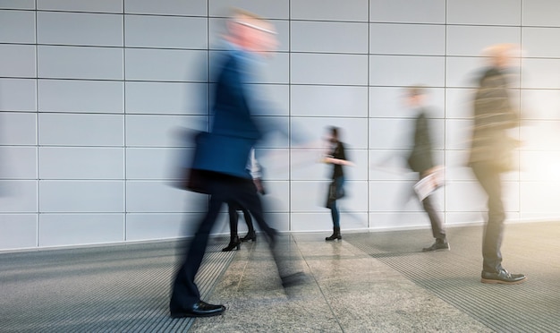 abstakt image of Business people in the lobby of a trade fair