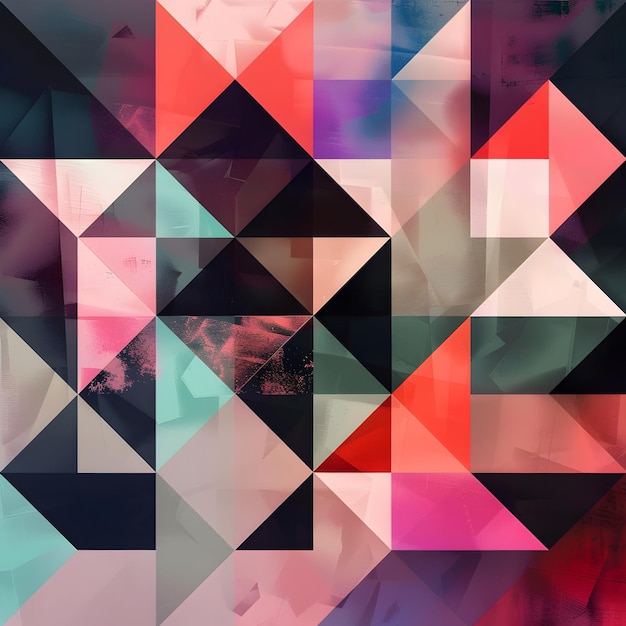 Abstract 2D geometric colorful background