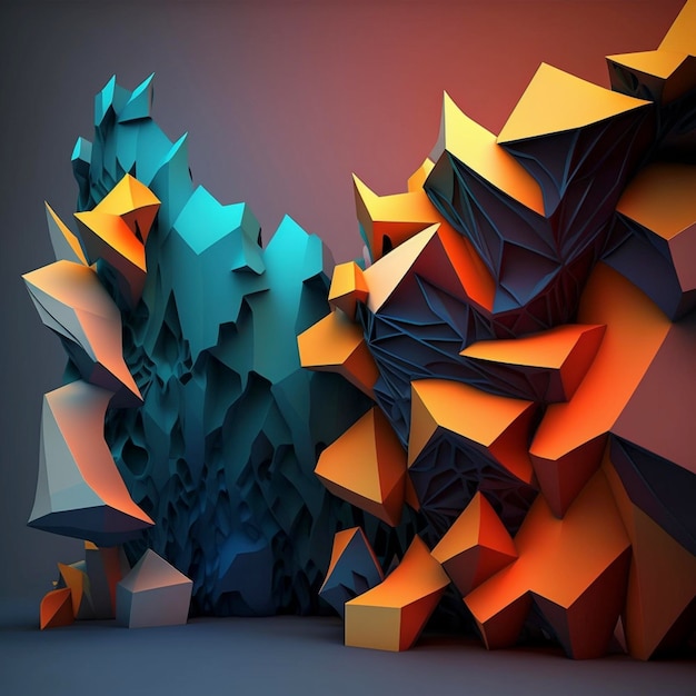 Abstract 3D Background Ai generative