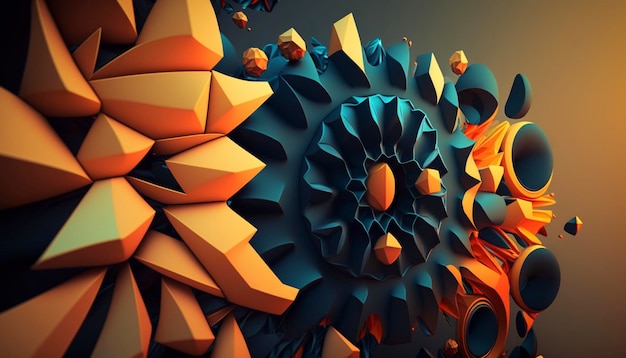 Abstract 3D Background Generative Ai