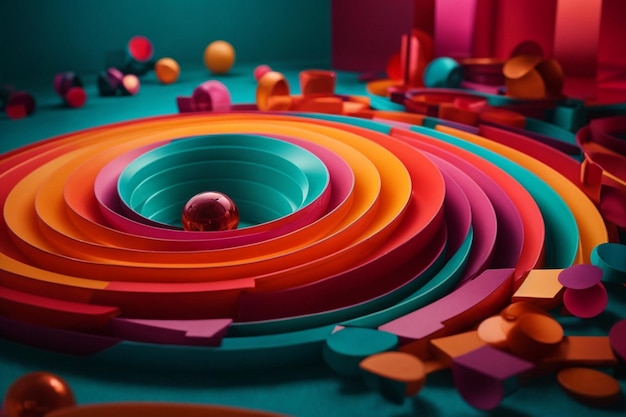 abstract 3d colorful object background