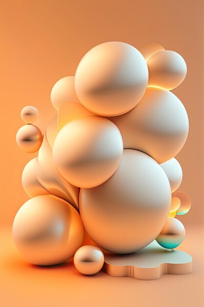 Abstract 3D Creamy Background