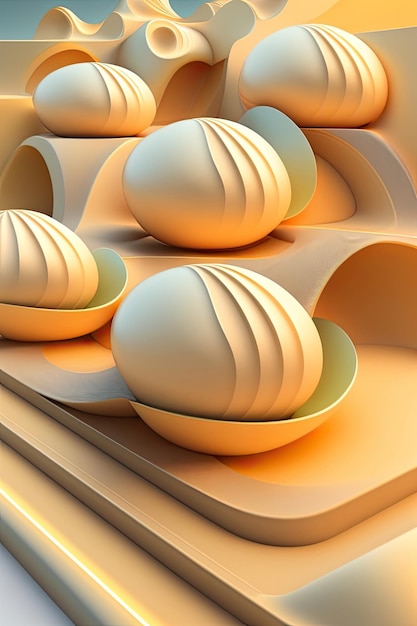 Abstract 3D Creamy Background