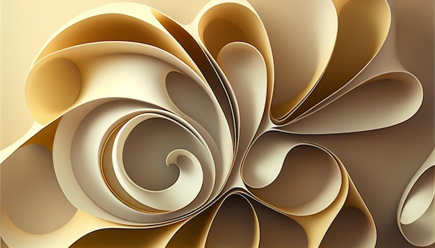 Abstract 3d curl paper effect background Generative AI