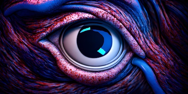 Abstract 3D eye illustration