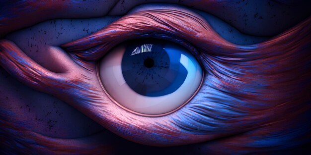 Abstract 3D eye illustration