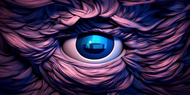 Abstract 3D eye illustration