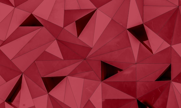 Abstract 3d geometric background design Warm Flame Red Color