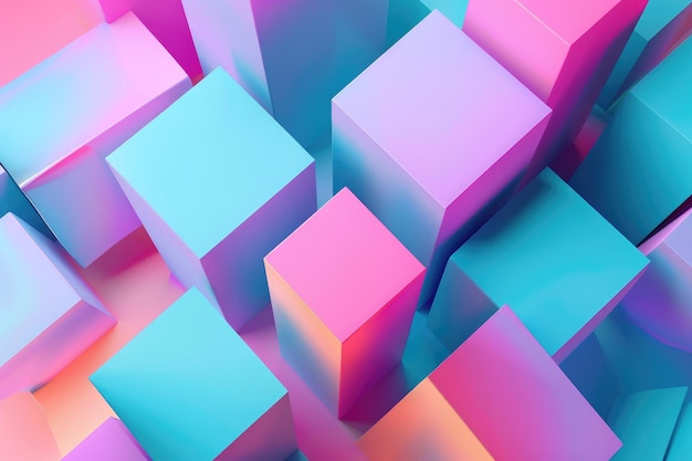 Abstract 3D Geometric Pattern Background