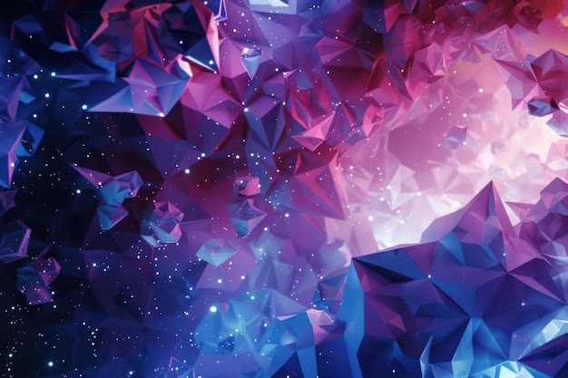 abstract 3D glowing geometric elements background