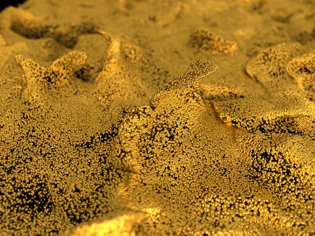 Abstract 3d gold particles background