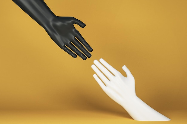 Abstract 3d handshake