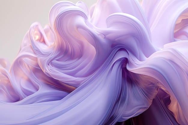 Abstract 3D image of digital wave purple gradient background