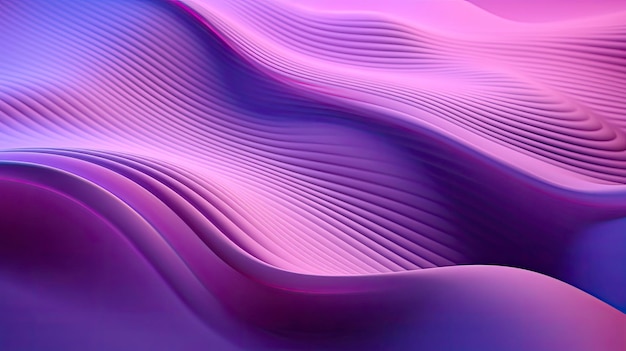 Abstract 3D image of digital waves in shades of pink and purple