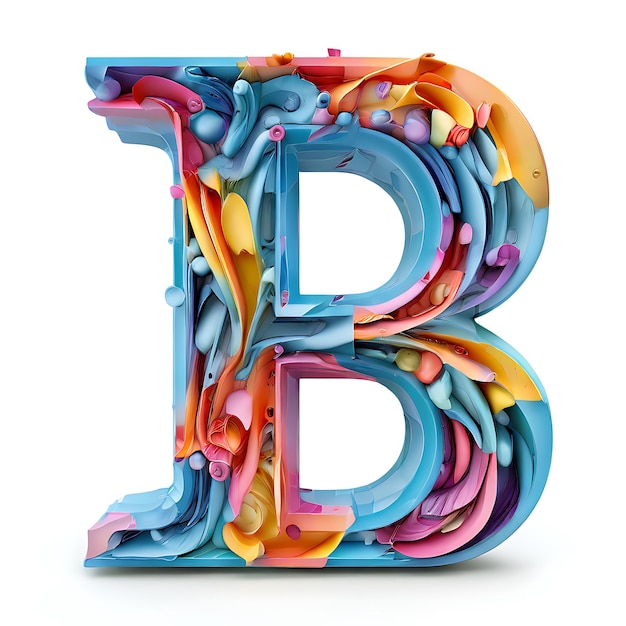 Photo abstract 3d letter b