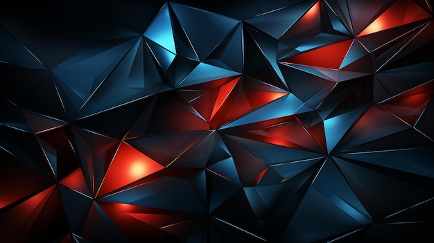 abstract 3d polygon triangle with dark